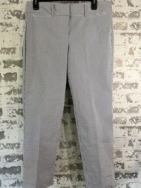 Ann Taylor Blue & White Pinstripe Chinos